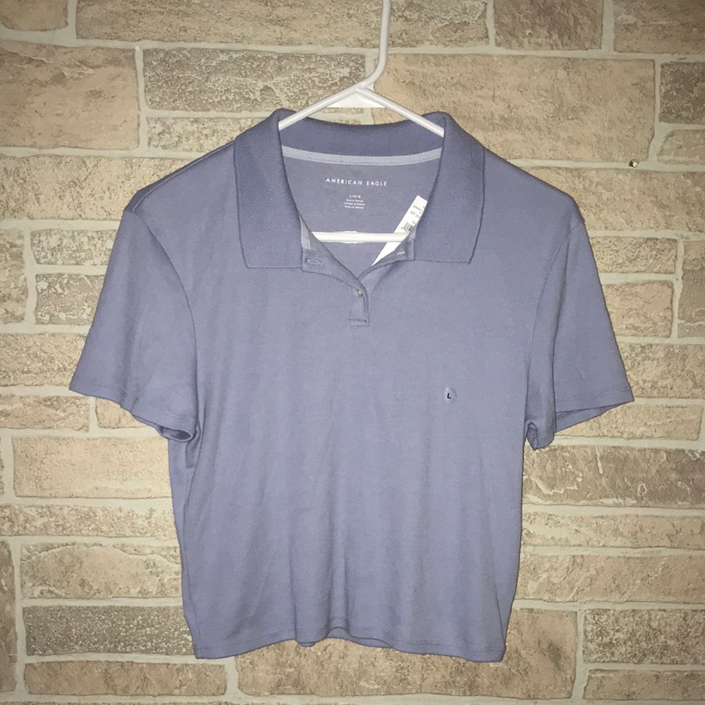 ✅American Eagle Crop Polo Shirt